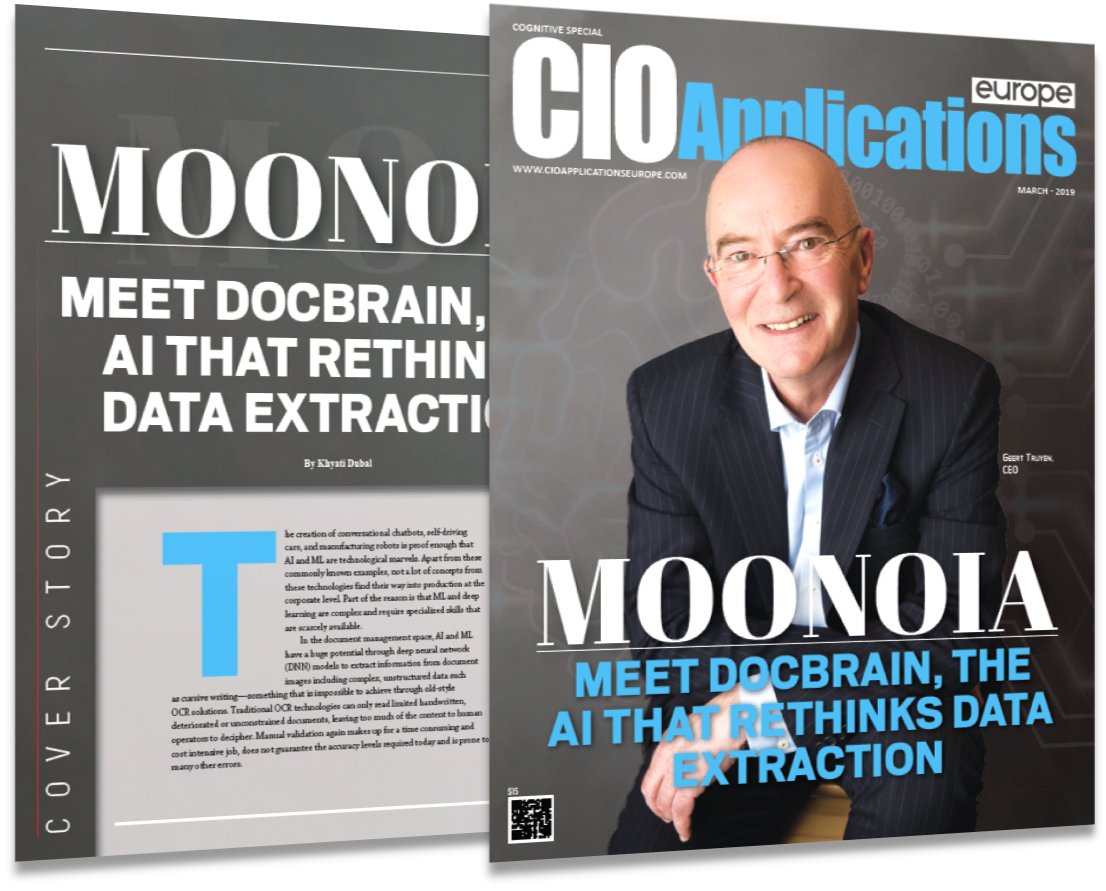 Moonoia Listed Among Top 10 Cognitive Companies by CIO Applications