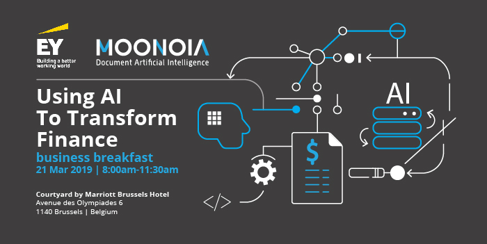 Using AI to Transform Finance - event hosted by Moonoia & EY Belgium